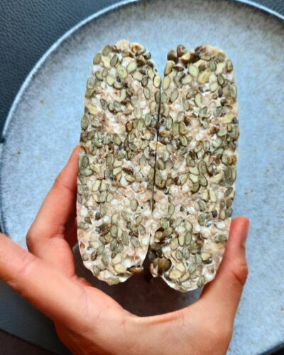 Tempeh aus grünen Linsen hergestellt