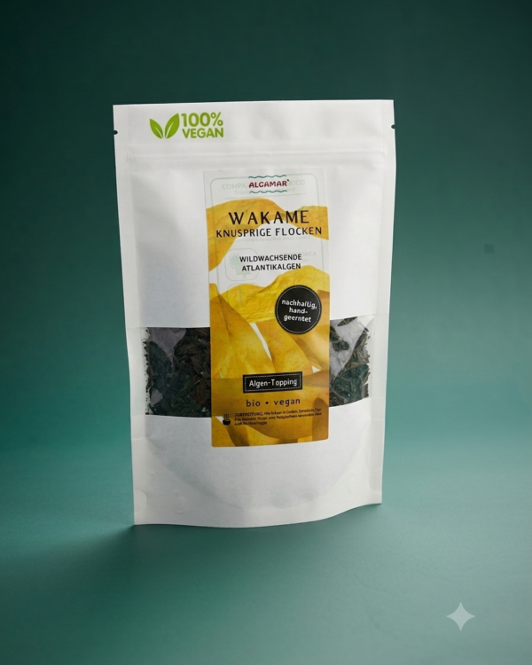 WAKAME  Knusprige Flocken - Wildwachsende Atlantikalgen BIO