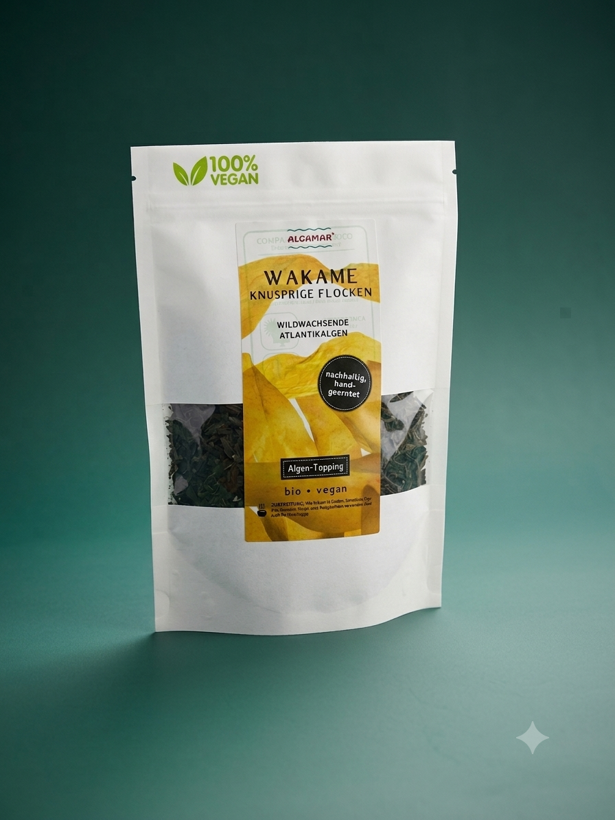 WAKAME Knusprige Flocken - Wildwachsende Atlantikalgen BIO