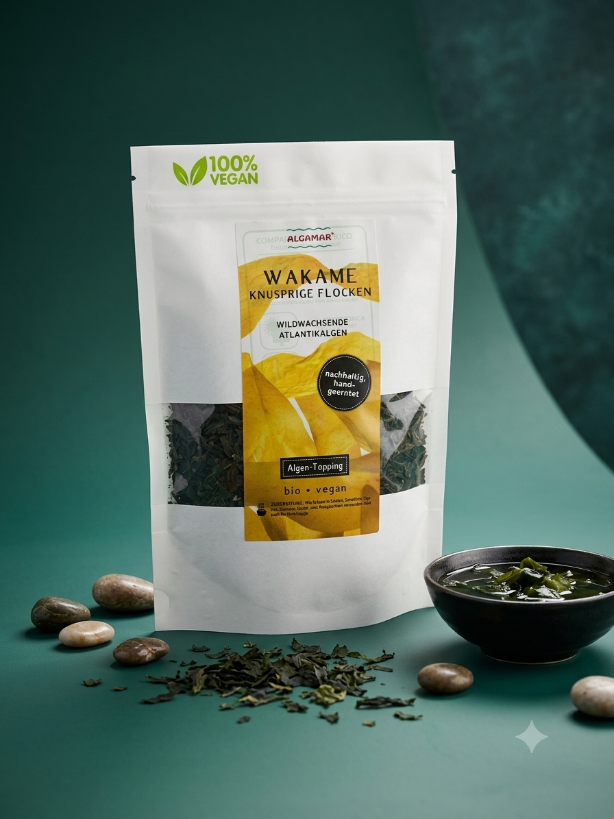 WAKAME Knusprige Flocken - Wildwachsende Atlantikalgen BIO – Bild 2